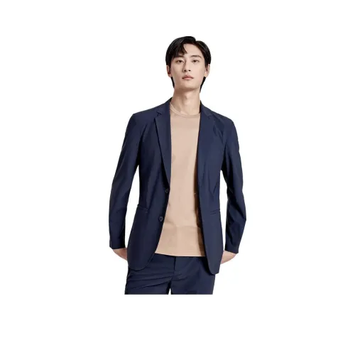 DIKENI 그레이 블루 남성 비즈니스 정장