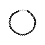 4mm Black Agate Necklace (Thick Style)