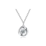14K Zircon Pendant (Includes S925 Silver Chain)