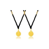 1 Pair Fu Character Pendant (S925 Silver)