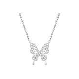 Illusion Butterfly Necklace-Sparkling White