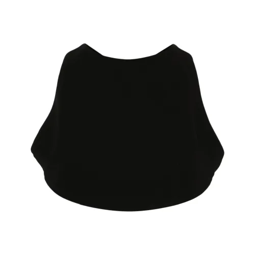 GAUCHERE 블랙 여성 크롭 탑
