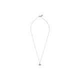 Gold Chain+Pink Pendant