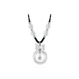 999 Silver-Bowknot Peaceful Buckle[Double White Agate]