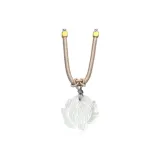 Chilled Chalcedony White Lotus Necklace