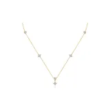 Four-Leaf Clover Necklace[Moissanite]( Gold )