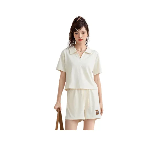 Et Boite 애프리콧 여성 캐주얼 슈트