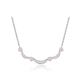 Necklace-Pink Silver