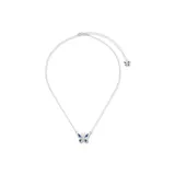 Blue Butterfly Silver Necklace