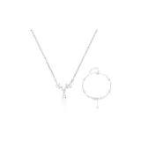 Sterling Silver 999 Wheat Pendant Necklace Bracelet Clothing Sets