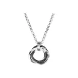 Eternal Love Pendant Necklace (Black)