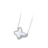 925 Sterling Silver Gold-Plated, White Mother of Pearl