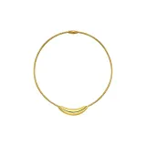 Titanium Steel-Gold Metal Light Column Curved Collar