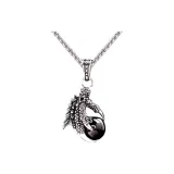 Dragon Claw Pendant, Dragon Bone Chain, Black