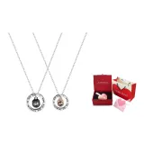 Couple Necklace 1 Pair Gift Box Set