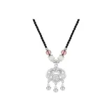 Sterling Silver Fortune Peaceful Lock-Pink Bead