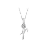 Plain Chain+Pendant+Crystal+Letter R