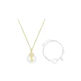 Peaceful Buckle Gold Set[Necklace+Bracelet]