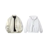 Apricot Jacket+White Sweatshirt