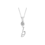Plain Chain+Pendant+Crystal+Letter B