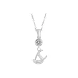 Plain Chain+Pendant+Crystal+Letter S