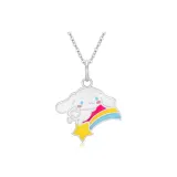 Rainbow Cinnamoroll Sterling Silver Pendant[Includes 925 Silver Chain]