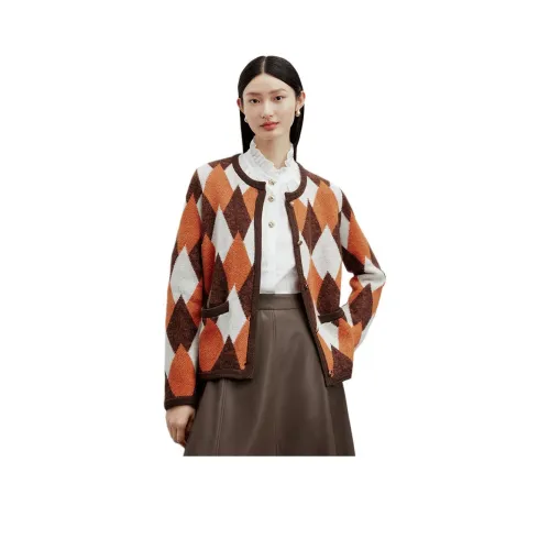 DESIGNICE 배색 여성 스웨터
