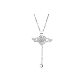 Cupid's Heart Necklace (White Zircon)