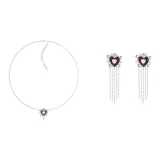 Necklace+Tassel Stud Earrings