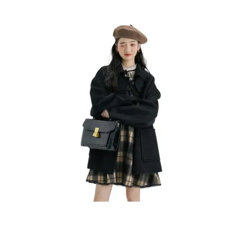 DEAR DEER PUFF 블랙 여성 코트