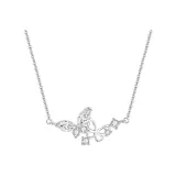 Adventure Butterfly Necklace (White Zircon)