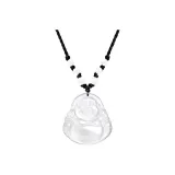White Ice Buddha Necklace