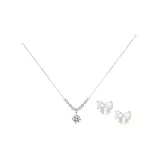 Necklace and Stud Earrings Combo[S999 Fine Silver]
