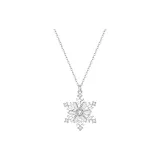 S925 Silver-Shiny Zircon Snowflake Necklace