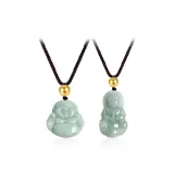 Guanyin Buddha Gold Bead Necklace (1 Pair)