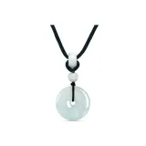Fortune Peaceful Buckle Pendant, Black Cord