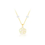 [S925 Silver-Yellow]Camellia Necklace