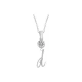 Plain Chain+Pendant+Crystal+Letter D