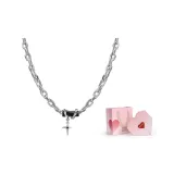Cuban Necklace (Silver)+Valentine's Day Box