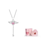 Cupid's Heart Necklace (Pink Zircon)+Valentine's Day Box