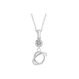 Plain Chain+Pendant+Crystal+Letter O