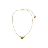 Black Gold Butterfly Necklace