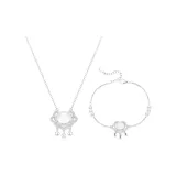 [Necklace+Bracelet]Auspicious Clouds Peaceful Lock Clothing Sets