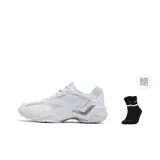 White Silver Crew Socks