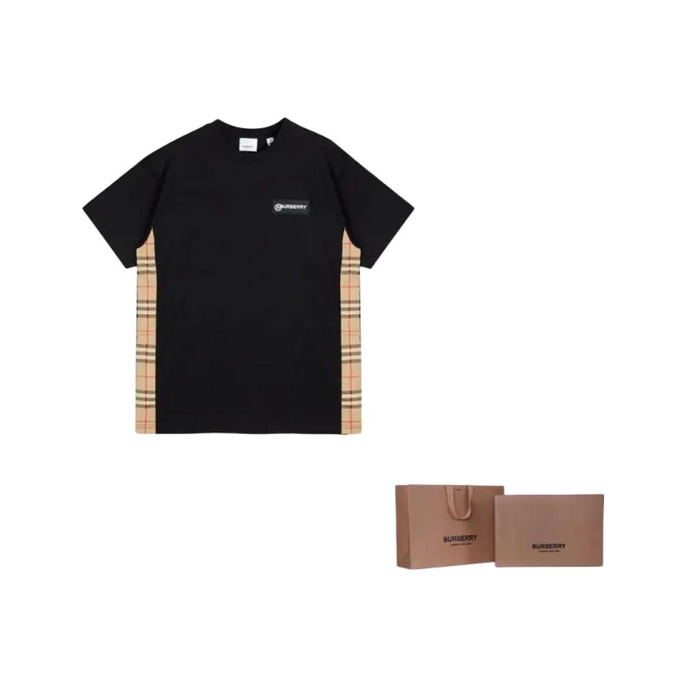 バーバリー　現行タグ　ヴィンテージチェックポケットTシャツ 23ss☆BURBERRY ヴィンテージチェック Tシャツ/大人OK【関税込
