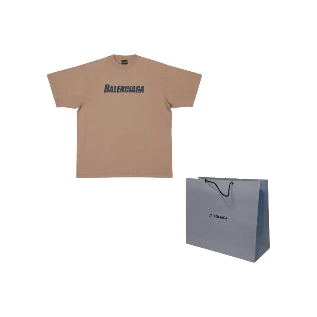 Balenciaga Caps Boxy Fit T-shirt - POIZON