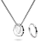 Bamboo Double Ring Necklace+Bamboo Ring