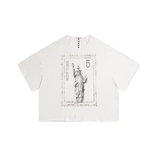 D 5 OVE White 남녀공용 티셔츠