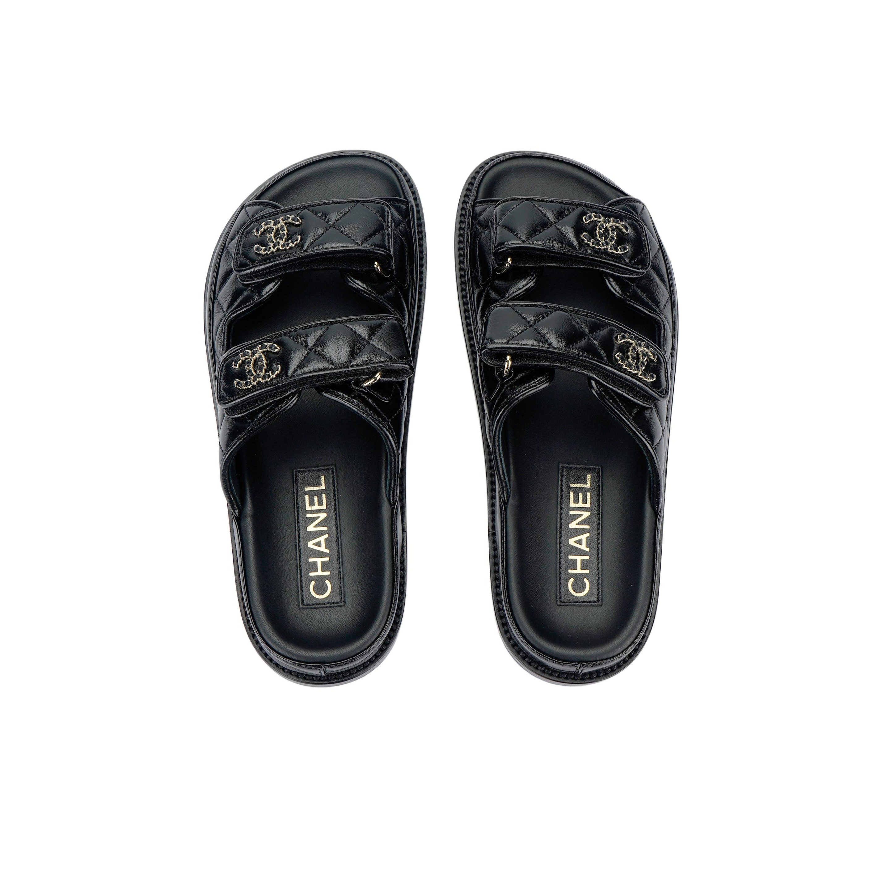 シャネル　186 CHANEL Pre-Owned CC Diamond-quilted Sandals - POIZON