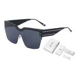Black Full Gray Lens with White Shopping Bag Box